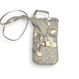 Retired Vera Bradley Beary Merry Polar Bear Fall 2019 Carson Cellphone Crossbody